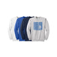 Four long-sleeve shirts in white, blue, navy, and gray with 'Cavaliers' text design.