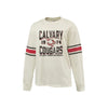 Printed Distressed Calvary Christian Cougars 1974 Adult Archive Crewneck  | CCSDTG12