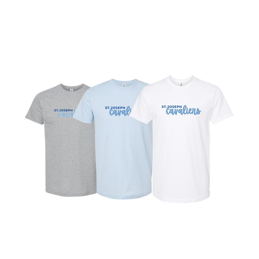 St. Joseph Cavaliers Script T-Shirt  | Adult and Youth Fit | SJS DTF31