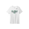 White t-shirt with 'St. Pius X Panthers' text and Nike logo on a white background