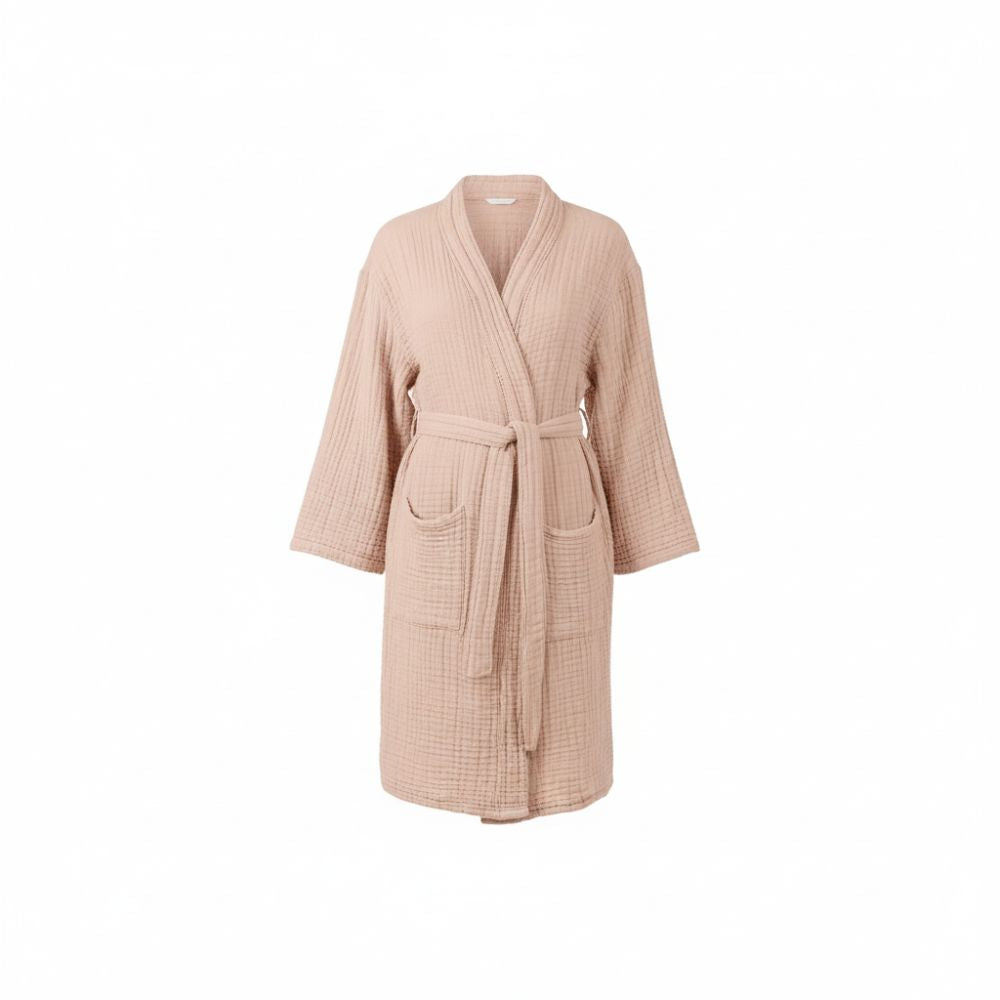 Blush robe on a white background