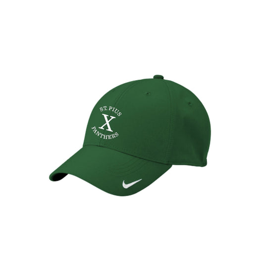Green cap with 'St. Pius X Panthers' logo on a white background