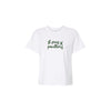 White t-shirt with 'st pius x panthers' text on a white background
