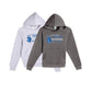 Two gray hoodies with 'St. Joseph School' text and logo on a white background