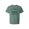 Green t-shirt with 'St. Pius X Panthers' text on a white background