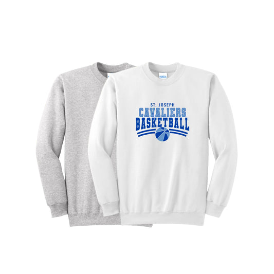 St. Joseph Cavaliers Basketball Crewneck Sweatshirt | Adult and Youth | SJS DTF GB1