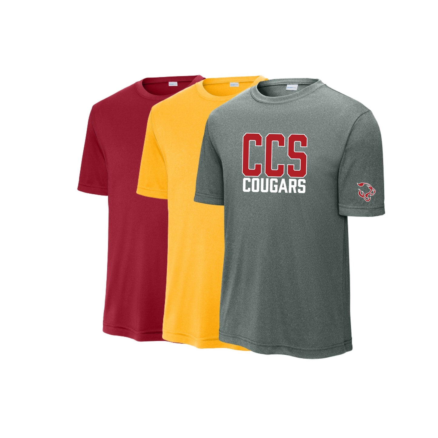 CCS Cougars Short Sleeve Performance Tee | Adult and Youth Fit | CCS_BS26_DTF 2