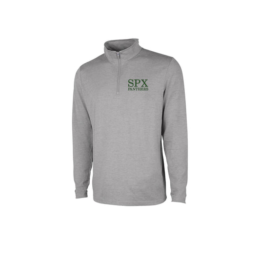 Gray long-sleeve shirt with 'SPX Panthers' logo on a white background
