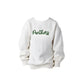 White sweatshirt with 'Panthers' text on a white background