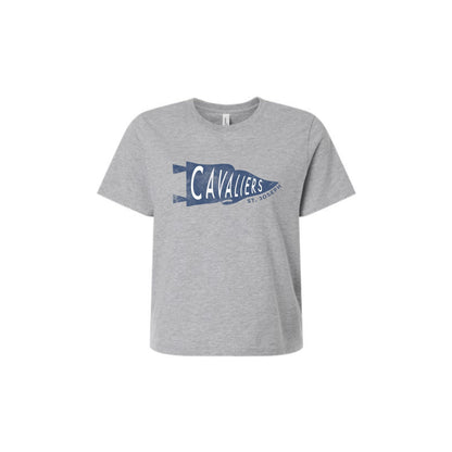 Ladies' Cavaliers Pennant Heavyweight Boxy Fit Tee | SJS DTF 26
