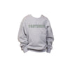 Gray sweatshirt with 'PANTHERS' text on a white background