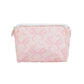 Pink bow pattern cosmetic bag - small