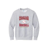 Gray sweatshirt with 'Calvary Christian School Cougars Baseball' text and a baseball graphic on a white background