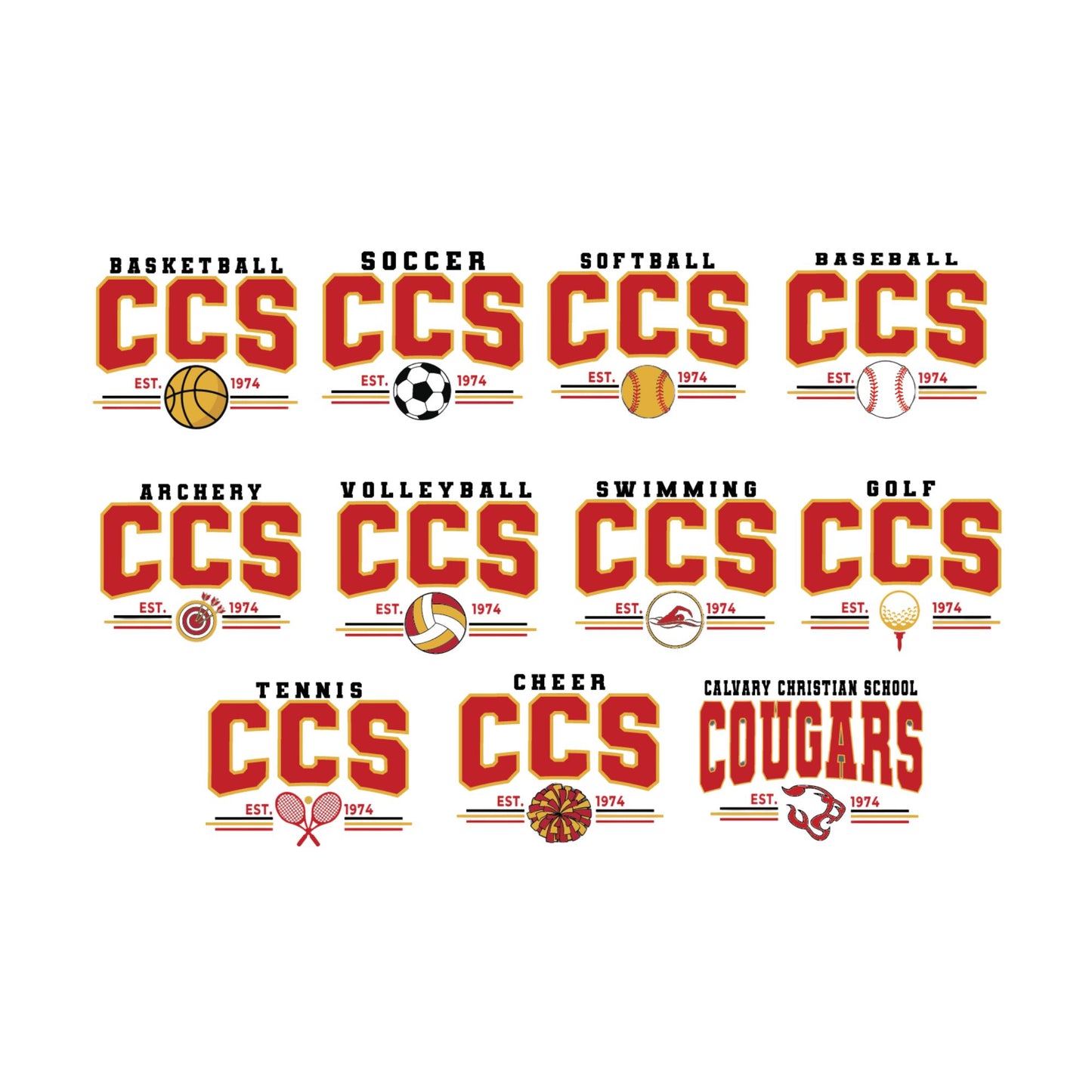 CCS Sports Pennant Hoodie | Adult and Youth Fit | CCS DTF SPORTS