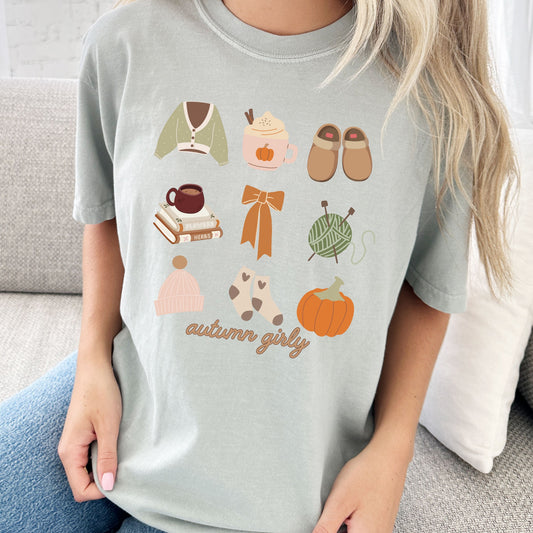 Autumn Girly Comfort Colors T-Shirt