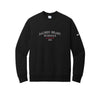 black Nike club fleece sleeve swoosh crew with  center chest Sacred Heart Schools embroidered design featuring the Chicago stars