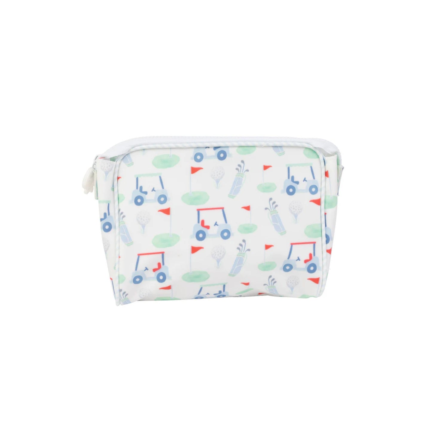 Small pouch with golf pattern on a white background