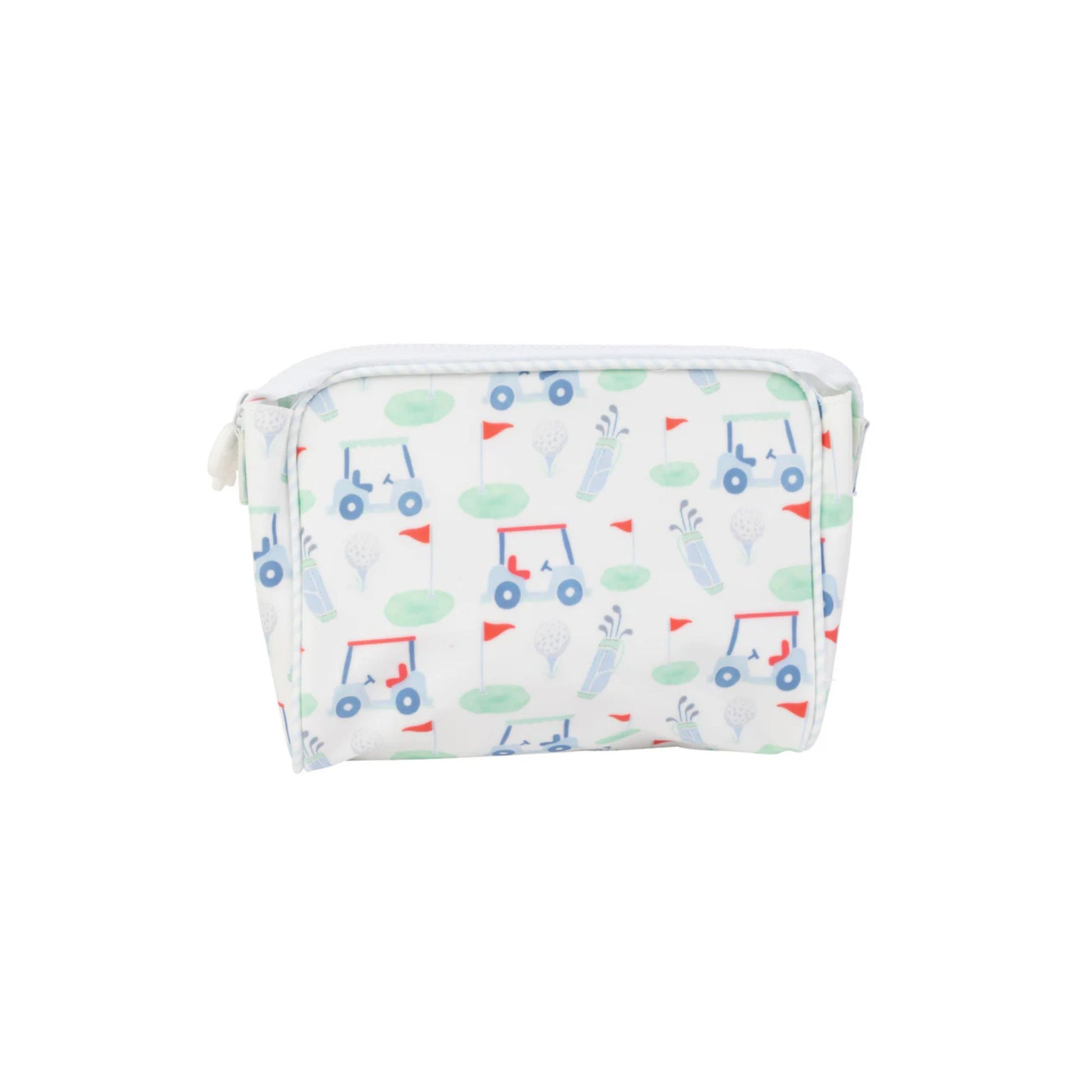 Small pouch with golf pattern on a white background