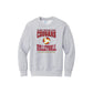 Gray sweatshirt with 'Calvary Christian School Cougars Volleyball' text and volleyball graphic on a white background