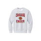 Printed Distressed  Cougars Cheer Crewneck Sweatshirt | CCSDTG15