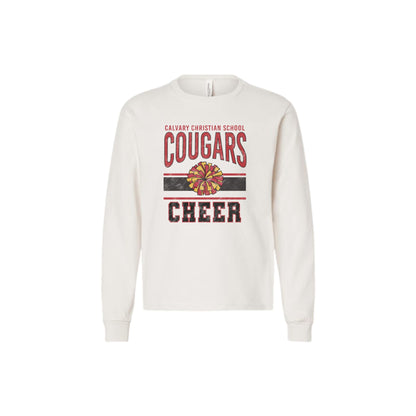 Printed Distressed CCS Cheer Long Sleeve Bella and Canvas Tee | CCSDTG16