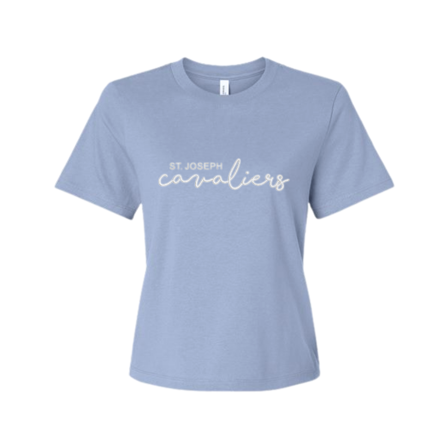 Ladies' Embroidered Cavaliers Script Heavyweight Boxy Fit Tee | SJSE6