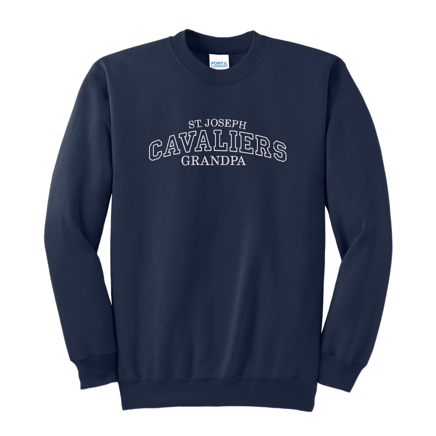 ST. JOSEPH SCHOOL CAVALIERS GRANDMA/GRANDPA Embroidered Athletic Sweatshirt | SJSE10-GM/GP