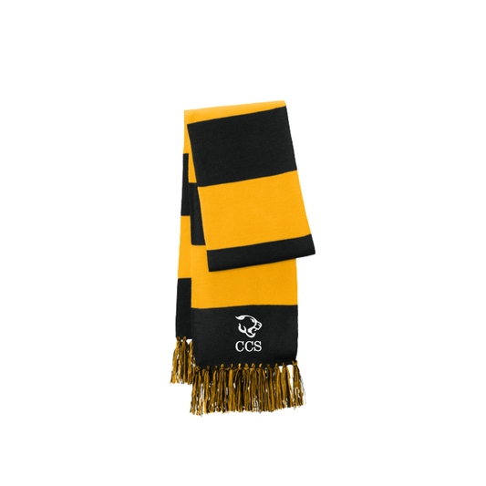 Embroidered CCS Cougars Striped Scarf | CCSED18
