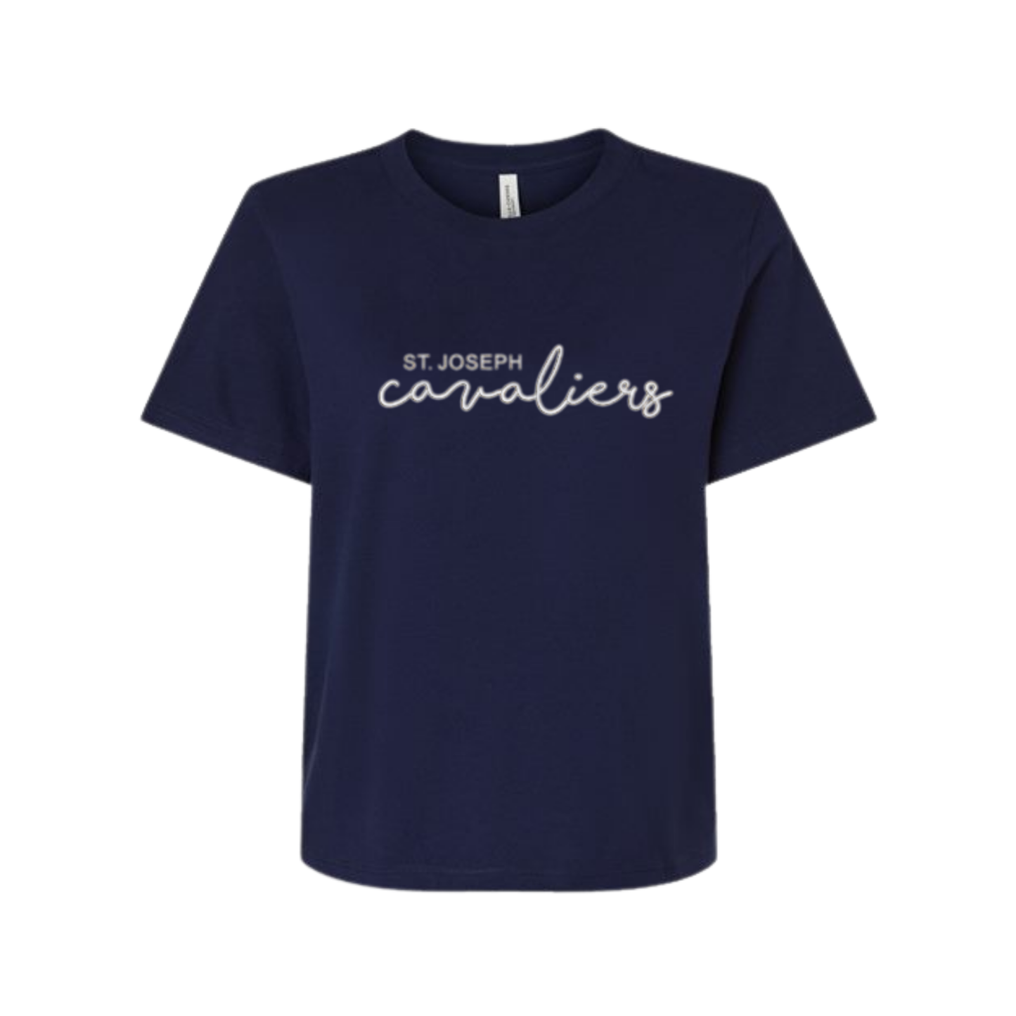 Ladies' Embroidered Cavaliers Script Heavyweight Boxy Fit Tee | SJSE6