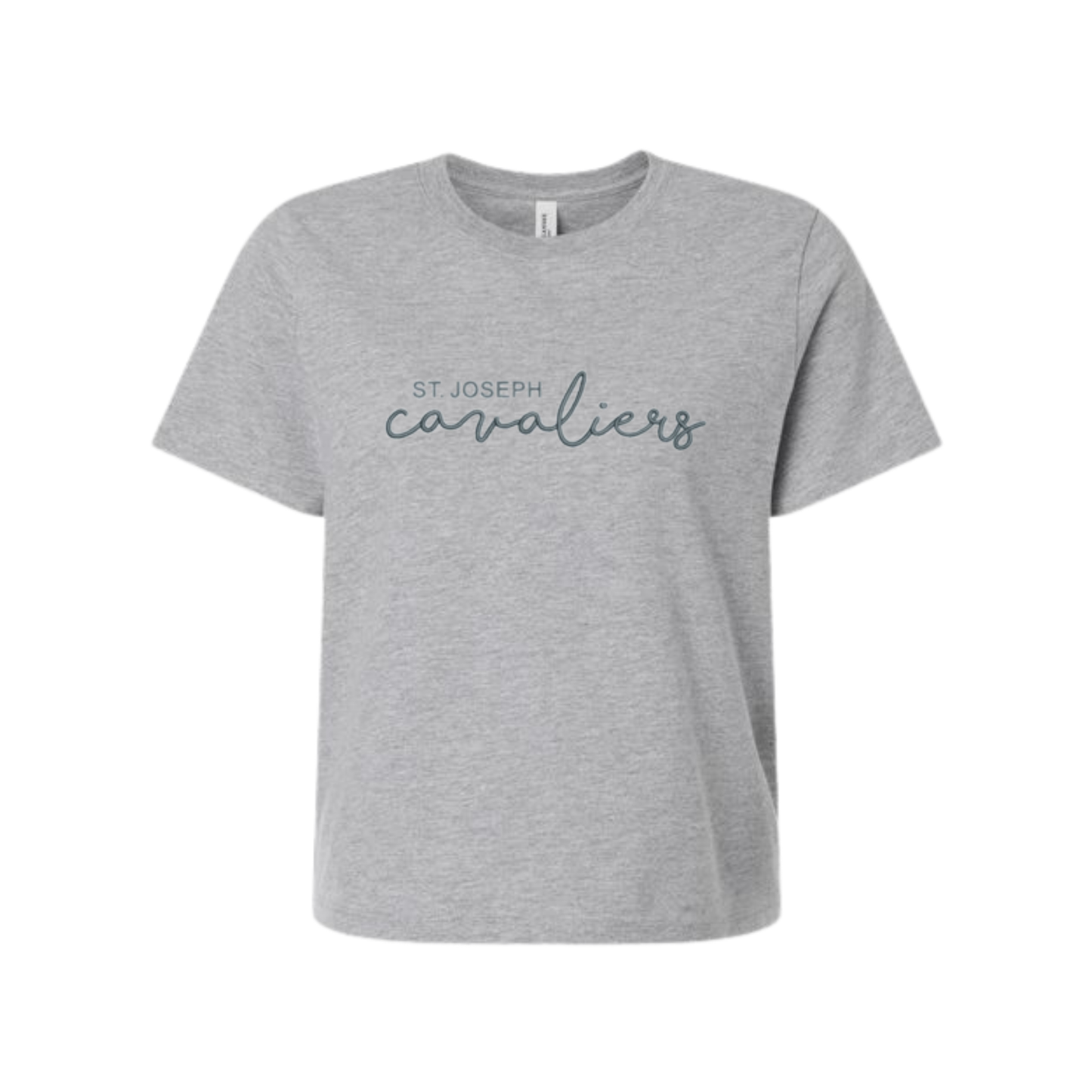Ladies' Embroidered Cavaliers Script Heavyweight Boxy Fit Tee | SJSE6