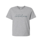 Ladies' Embroidered Cavaliers Script Heavyweight Boxy Fit Tee | SJSE6