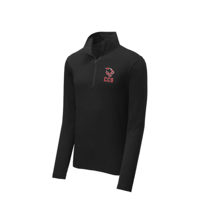 Printed CCS Cougar Icon Tri-Blend Moisture Wicking Adult Quarter Zip Pullover | CCSDTF32