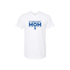 White t-shirt with 'St. Joseph School Mom' text and logo on a white background