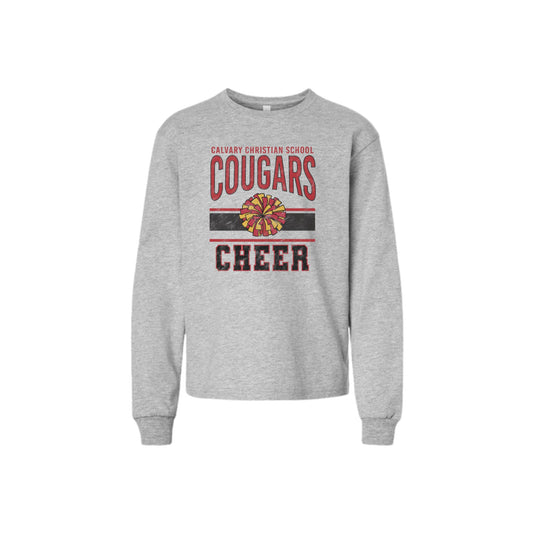 Printed Distressed CCS Cheer Long Sleeve Bella and Canvas Tee | CCSDTG16