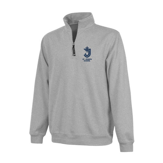 St. Joseph School Logo Embroidered ADULT Quarter Zip Sweatshirt | SJSE24