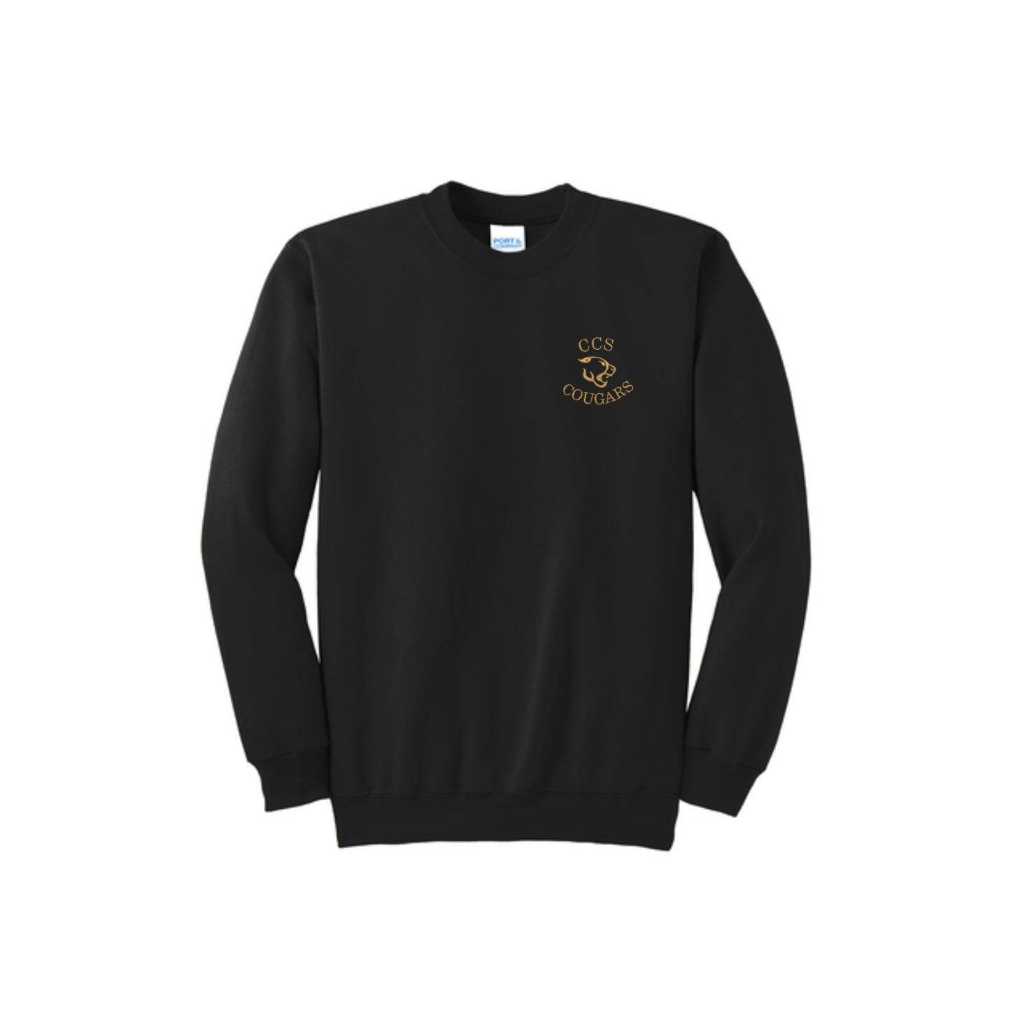 Embroidered CCS Cougars Logo Crewneck Sweatshirt | CCSED3