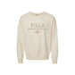 Beige sweatshirt with 'Villa Madonna Montessori' text on a white background