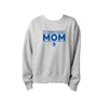 Gray sweatshirt with 'St. Joseph School Mom' text on a white background