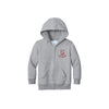 A heather gray zip-up hoodie with a red 'cCS COUGAR' graphic on the left chest, displayed on a clean white background.