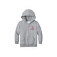 A heather gray zip-up hoodie with a red 'cCS COUGAR' graphic on the left chest, displayed on a clean white background.