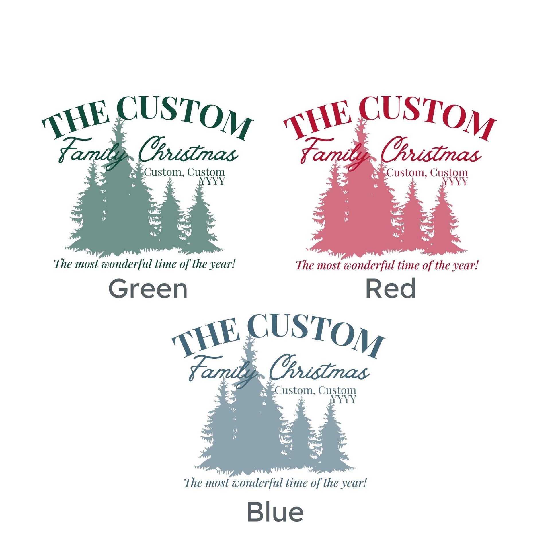 Print color options: green, red, blue