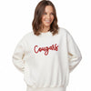 Embroidered 3D Puff Cougars Ladies Boxy Crewneck | CCSED27