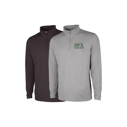 Two pullovers, one black and one gray, with 'SPX Panthers' logo on a white background.