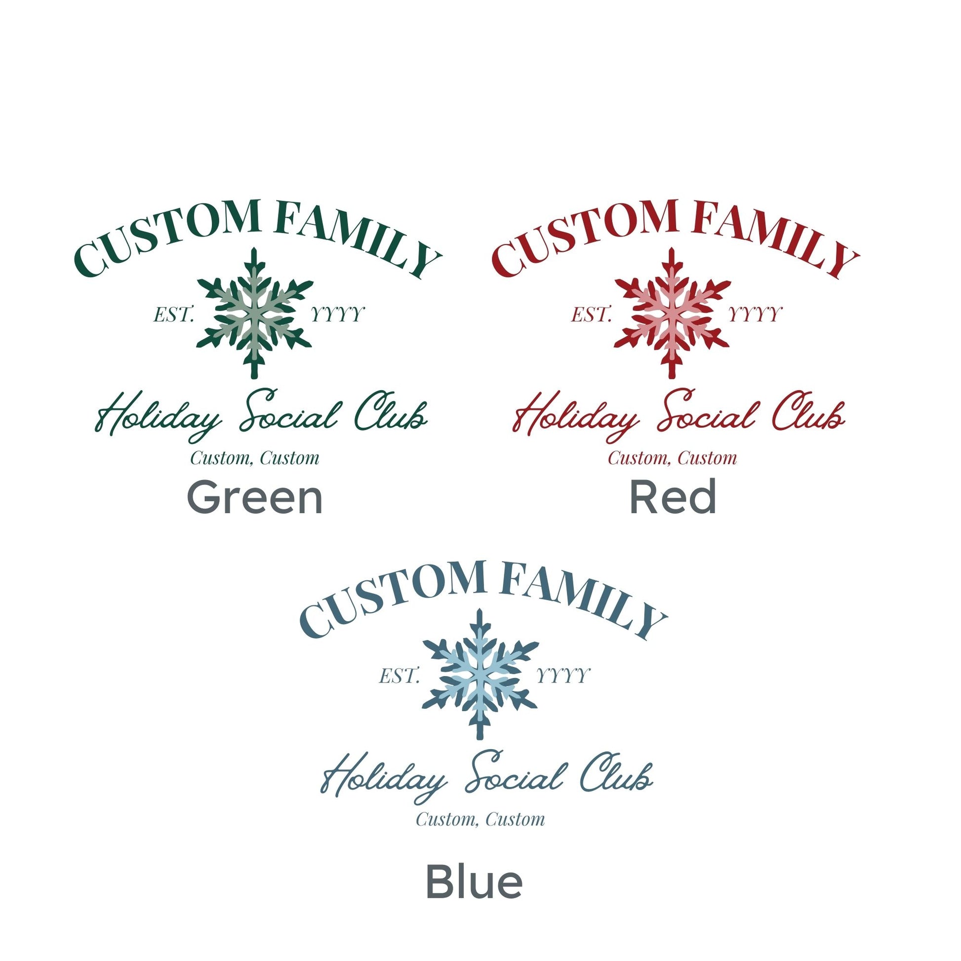 Print color options: green, red, and blue