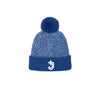 Embroidered SJS Shield Halftime Heather Pom Beanie | SJS E01