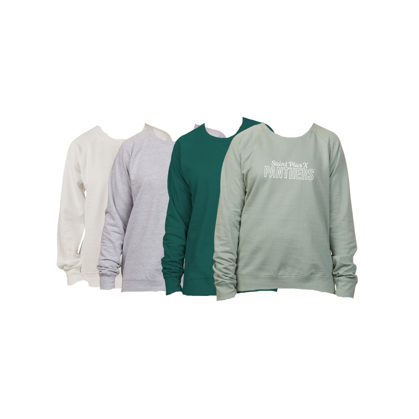 Embroidered St. Pius X Panthers Ladies Enza Fleece Crew | SPX EC