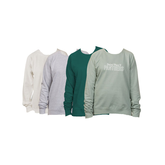 Embroidered St. Pius X Panthers Ladies Enza Fleece Crew | SPX EC