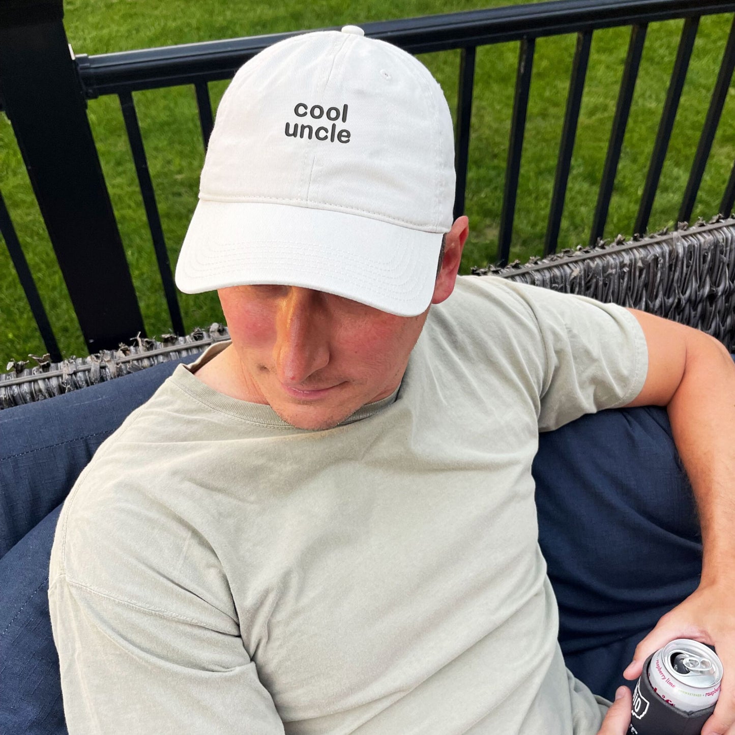 Cool Uncle Embroidered Baseball Cap For Men - Washed Cotton Adjustable Dad Hat