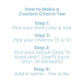 Instructions for making a custom charm tee