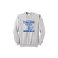 ash sweatshirt with 'St. Joseph Cavaliers Basketball' and basketball going into net design printed on the front in royal blue ink 